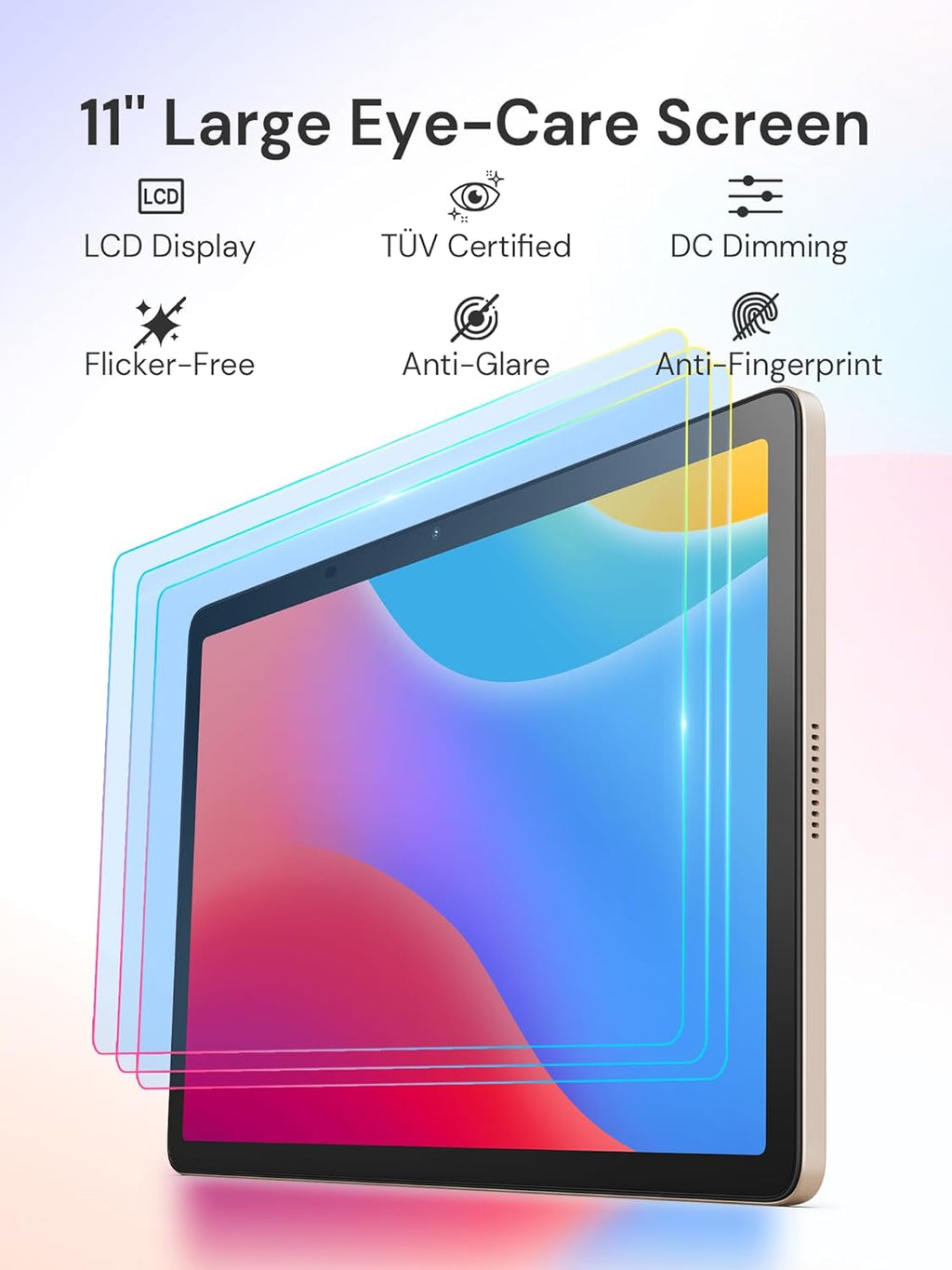 Tablette tactile pédagogique IA pour enfants avec contrôle parental - Plus de 50 000 contenus : apprentissage par l'IA (langue, mathématiques, alphabet, vocabulaire, lecture, phonétique, sciences, technologie, ingénierie, arts et mathématiques) pour