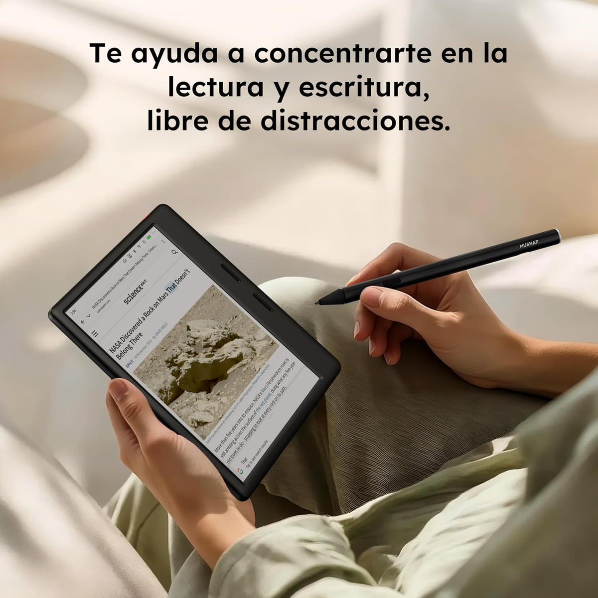 Tablette tactile liseuse couleur Ocean C 64 Go + 4 Go, 7 pouces, compatible avec l'écriture manuscrite, à encre électronique couleur, longue autonomie (stylet Musnap non inclus).