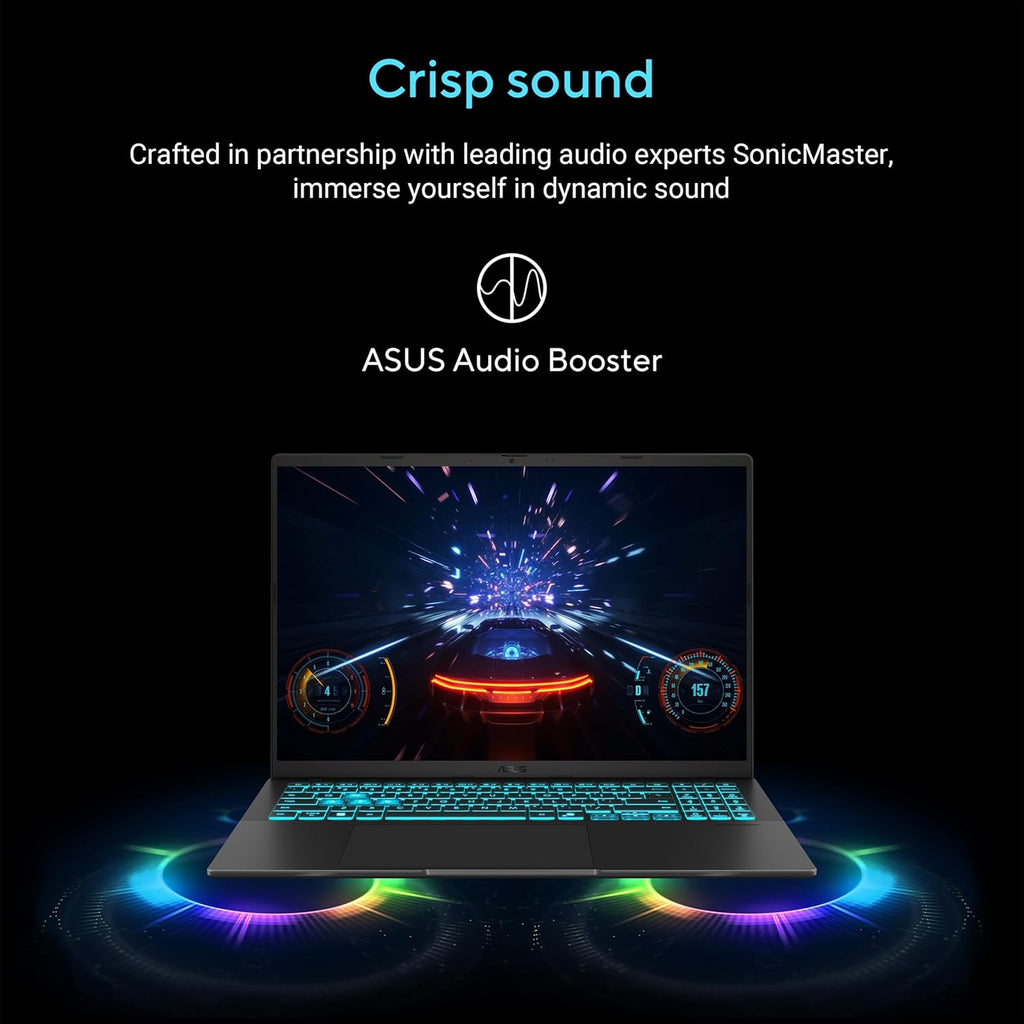 Ordinateur compact portable de jeu ASUS V16 16" WUXGA 144 Hz, Intel® Core™ 7 240H, RTX™ 5070, 16 Go de RAM DDR5, SSD de 1 To, V3607VP-DS74, Noir mat