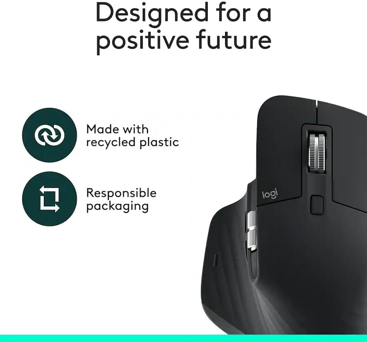 Logitech MX Master 3S - Souris à connectivité sans fil haute performance doté de défilement ultra-réactif, ergonomie, 8 000 DPI, technologie Track on Glass, clics silencieux, Bluetooth, compatible Windows, Linux et Chrome, noire