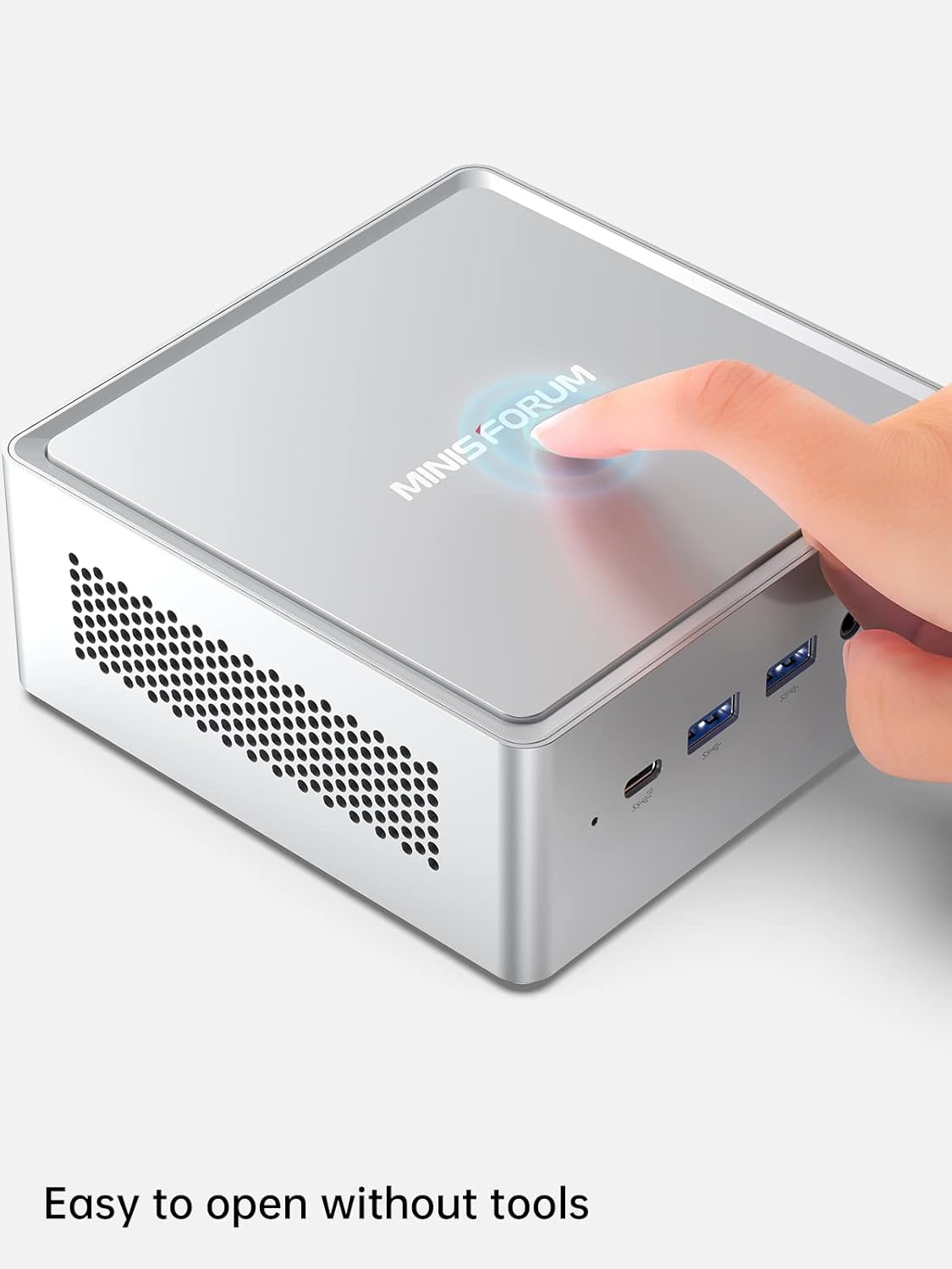 MINISFORUM Mini PC NAB6 Lite Intel Core i5-12600H 12 cœurs 16 threads allant jusqu'à 4,7 GHz 16 Go de RAM DDR4 SSD PCIe 4.0 de 500 Go Double LAN RJ45 2,5 Gb/s Mini ordinateur de bureau 2 ports HDMI 7 ports USB WiFi 6 Bluetooth 5.2