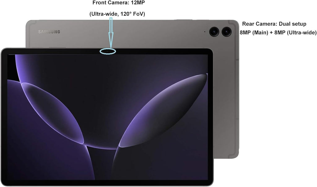 Tablette tactile Android SAMSUNG Galaxy Tab S9 FE+ Plus (écran tactile 12,4 pouces, 8 Go de RAM, 256 Go de stockage, longue autonomie, S Pen, 1 caméra frontale + 2 caméras arrière, conception légère et durable) SM-X610