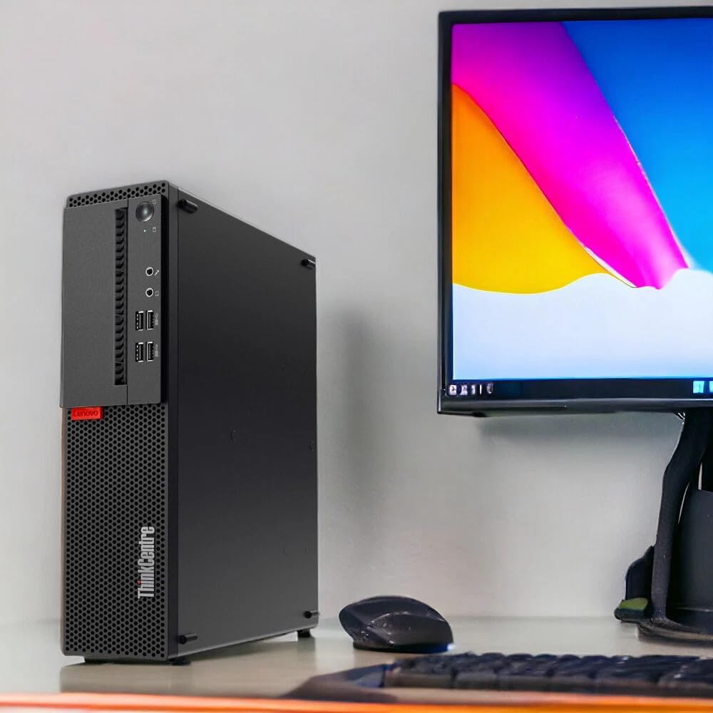 Ordinateur de bureau Lenovo ThinkCentre M710 SFF, processeur Intel Core de 6e génération à 3,70 GHz, 8 Go de RAM, SSD de 256 Go, carte graphique, clavier et souris, Wi-Fi, Bluetooth, Windows 11 Pro (reconditionné) – Modèle pratique