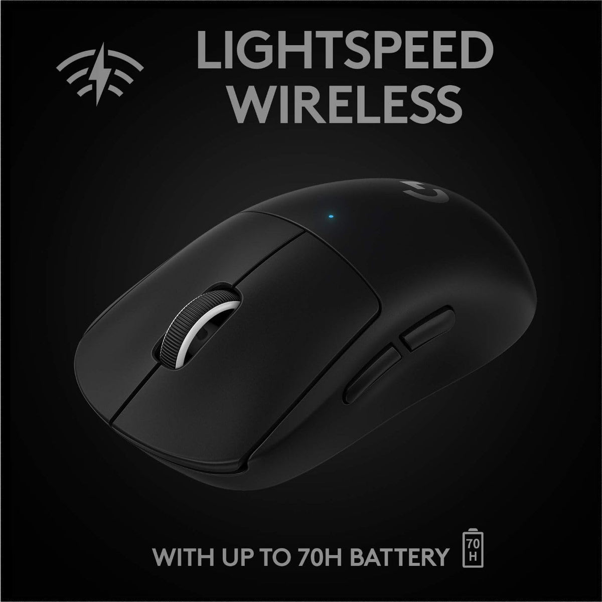 Souris gaming à connectivité sans fil Logitech G PRO X Superlight, ultra-légère, capteur Hero 25K, 25 600 DPI, 5 boutons programmables, longue autonomie, compatible PC/Mac - Noir