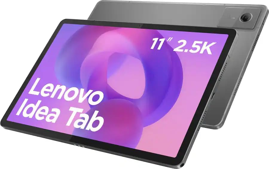 Tablette tactile Lenovo Idea Tab 11 avec stylet et étui folio - Dimensity 6300 / 8 Go de RAM / 128 Go de stockage / Android 15 / 2,5K / 90 Hz / Gris lunaire
