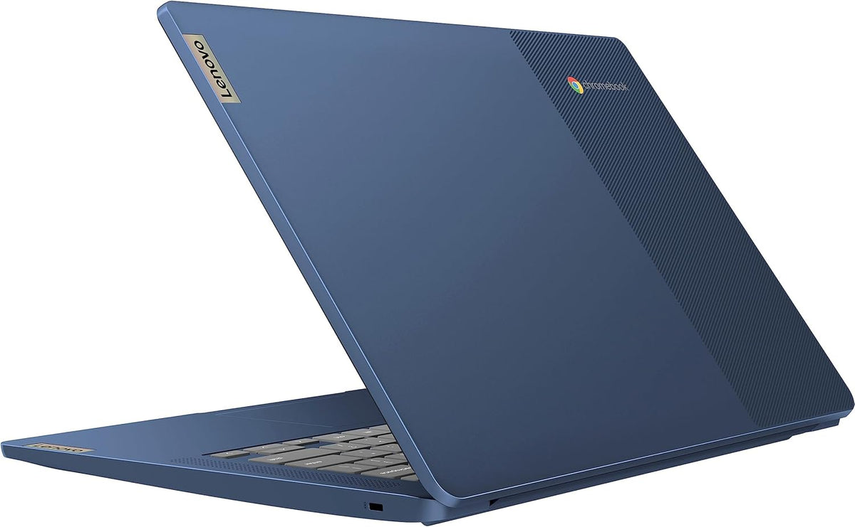 Chromebook haut de gamme Lenovo, ordinateur compact portable fin et léger avec écran tactile FHD de 14 pouces, processeur MediaTek Kompanio 520 à 8 cœurs, 4 Go de RAM, 64 Go de stockage eMMC, Wi-Fi 6, Chrome OS, bleu abysse