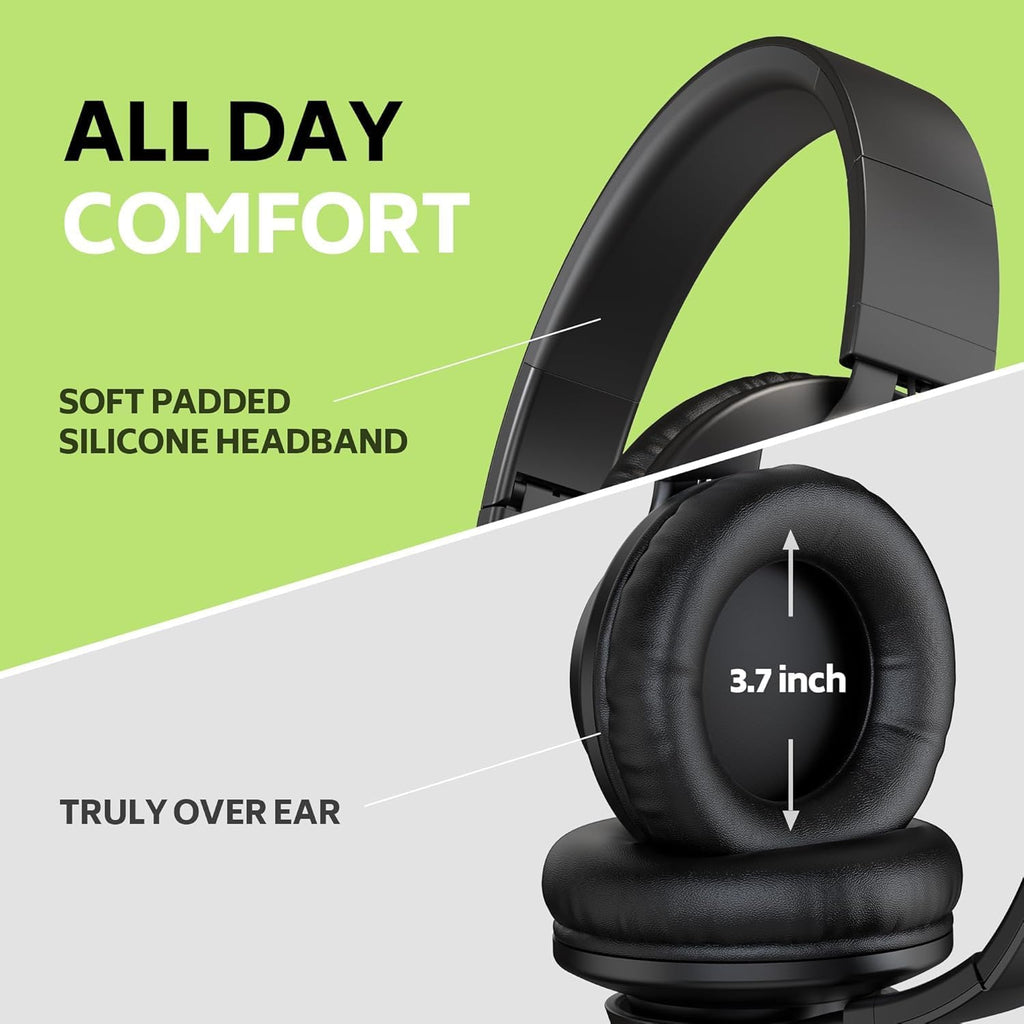 AILIHEN Casque audio filaire pour l'école, lot de 12 casques avec microphone pour les élèves du primaire et du secondaire, compatible avec Chromebook, ordinateur et ordinateur compact portable (noir), prise jack 3,5 mm