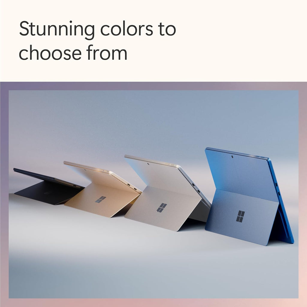 Microsoft Surface Pro 2-en-1 (2024) : ordinateur compact portable/tablette, Windows 11, Copilot+, écran tactile 13 pouces, processeur Snapdragon X Plus (10 cœurs), 16 Go de RAM, 512 Go de stockage, finition platine.
