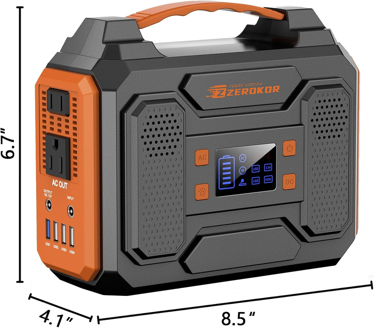 Générateur solaire compact portable avec panneaux 300 W, station d'alimentation avec panneau solaire 60 W, prise secteur 110 V, bloc d'alimentation solaire, générateur de camping, batterie externe 65 W avec alimentation CC pour ordinateur compact