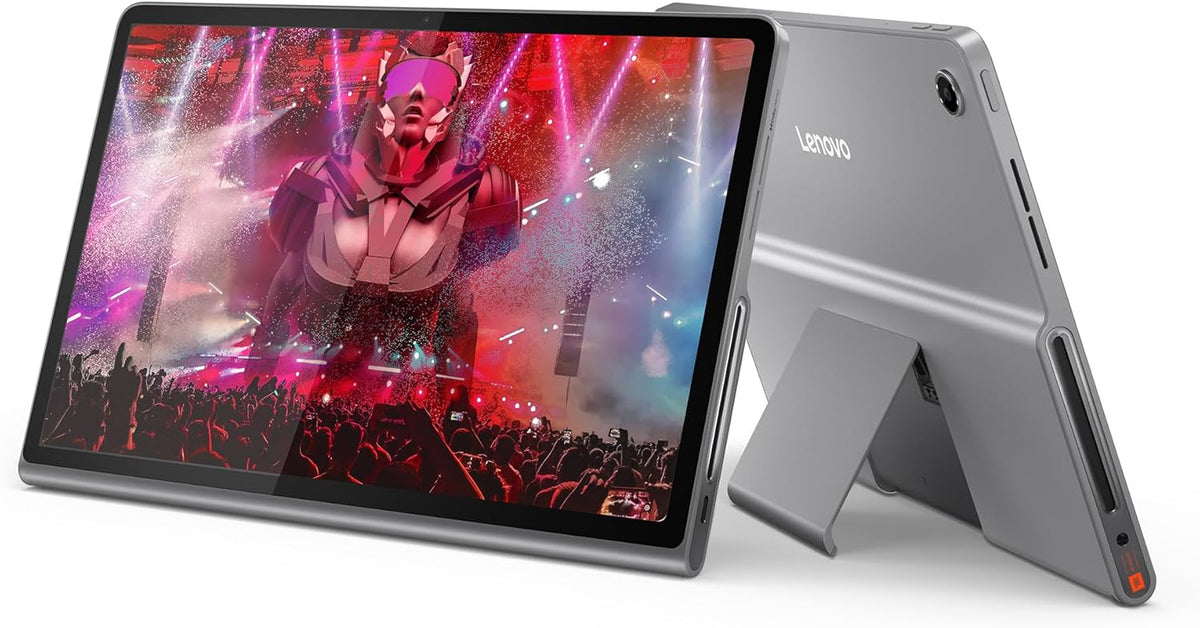 Lenovo Tab Plus - 2024 - Tablette tactile multimédia haut de gamme - 8 haut-parleurs JBL® - Écran tactile LCD 2K de 11,5 pouces - 8 Go de mémoire - 128 Go de stockage - Processeur MediaTek™ Helio G99 - Étui folio inclus - Gris lunaire