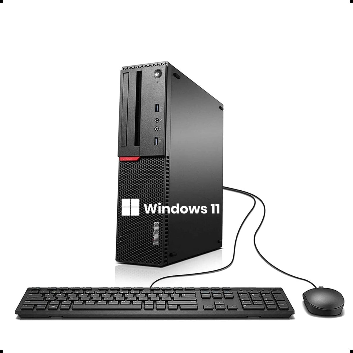 Ordinateur de bureau professionnel Lenovo ThinkCentre M700 SFF, processeur Intel Core de 6e génération, 8 Go de RAM, SSD de 256 Go, Wi-Fi, Bluetooth, clavier RGB, Windows 11 Pro (reconditionné) – Modèle pratique
