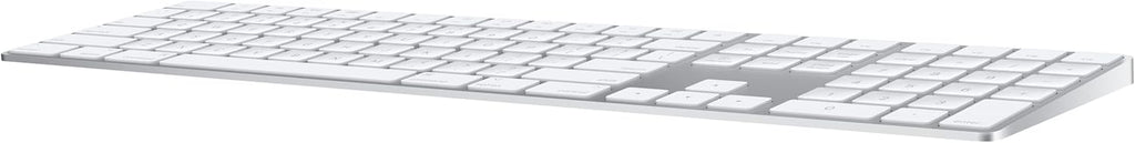Clavier Apple Magic Keyboard dotée de pavé numérique : sans fil, Bluetooth, rechargeable. Compatible avec Mac, iPad et iPhone ; anglais (États-Unis) – blanc