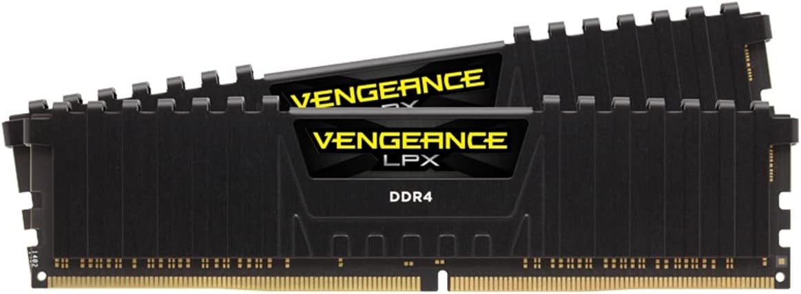 Mémoire RAM CORSAIR Vengeance LPX DDR4 16 Go (2 x 8 Go) 3200 MHz CL16-20-20-38 1,35 V pour PC de bureau Intel/AMD - Noir (CMK16GX4M2E3200C16) – Modèle pratique