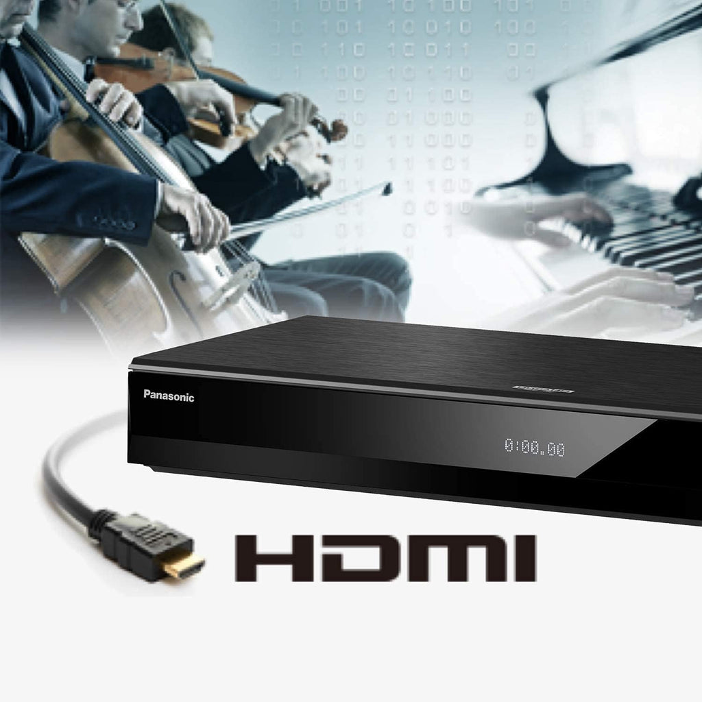 Lecteur Blu-ray/DVD 4K Panasonic doté de Dolby Vision et HDR10+, lecture vidéo Ultra HD de qualité soignée, audio haute résolution et assistance vocale - DP-UB820-K (Noir)