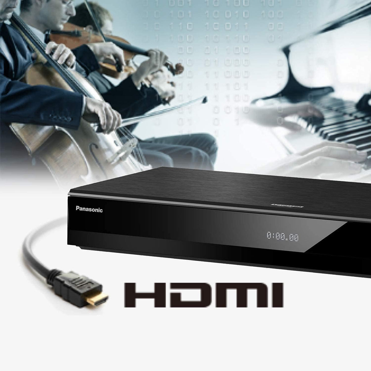 Lecteur Blu-ray/DVD 4K Panasonic doté de Dolby Vision et HDR10+, lecture vidéo Ultra HD de qualité soignée, audio haute résolution et assistance vocale - DP-UB820-K (Noir)