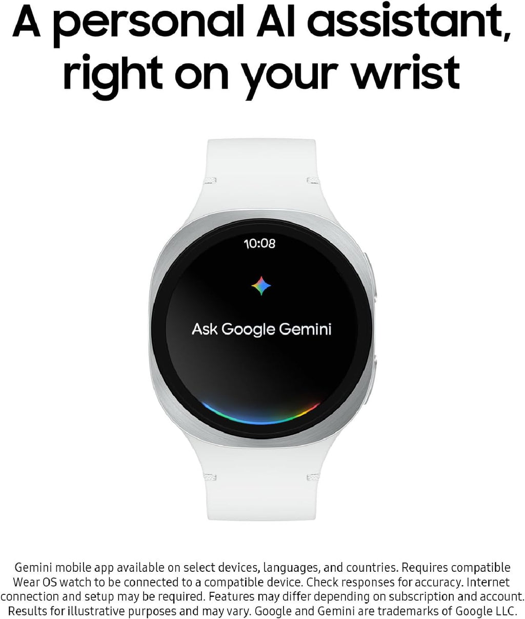 Présentation : Montre connectée Samsung Galaxy Watch 8 (2025) 40 mm Bluetooth, design coussin, suivi d'activité, coaching du sommeil et de la course à pied, score d'énergie, suivi de la fréquence cardiaque, couleur graphite, version américaine, garan