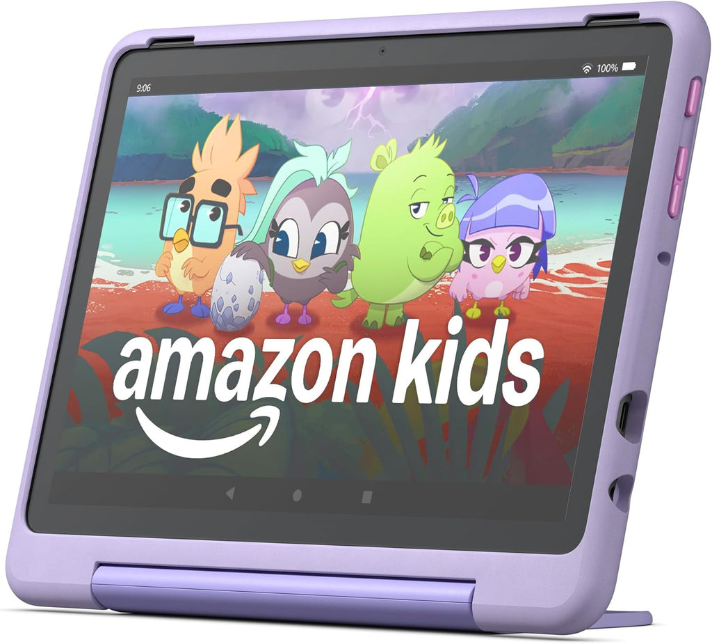 Tablette tactile Amazon Fire HD 10 Kids Pro, 6-12 ans. Écran HD lumineux de 10,1 pouces, contenu sans publicité, contrôle parental performant, autonomie de 13 heures et étui fin pour les plus grands, 32 Go, Happy Day