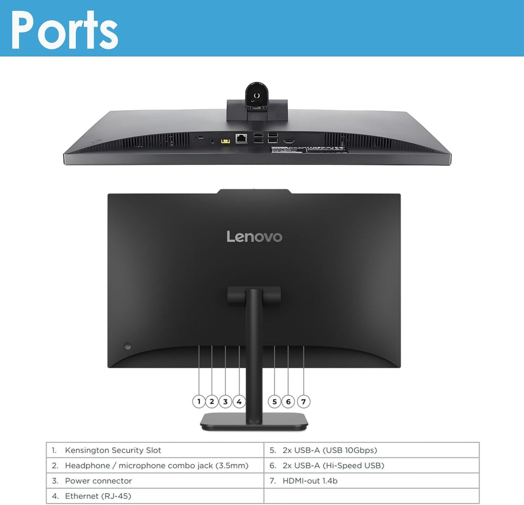Ordinateur de bureau tout-en-un Lenovo AIO 24 FHD, licence à vie pour Office 365 pour le Web, processeur Intel quadricœur, 8 Go de RAM DDR4, SSD PCIe de 512 Go, Wi-Fi 6, Bluetooth 5.2, HDMI, noir onyx, clavier, Windows 11 Famille – Modèle pratique