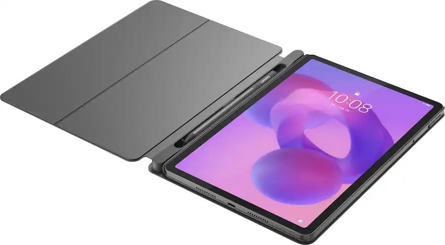 Tablette tactile Lenovo Idea Tab 11 avec stylet et étui folio - Dimensity 6300 / 8 Go de RAM / 128 Go de stockage / Android 15 / 2,5K / 90 Hz / Gris lunaire