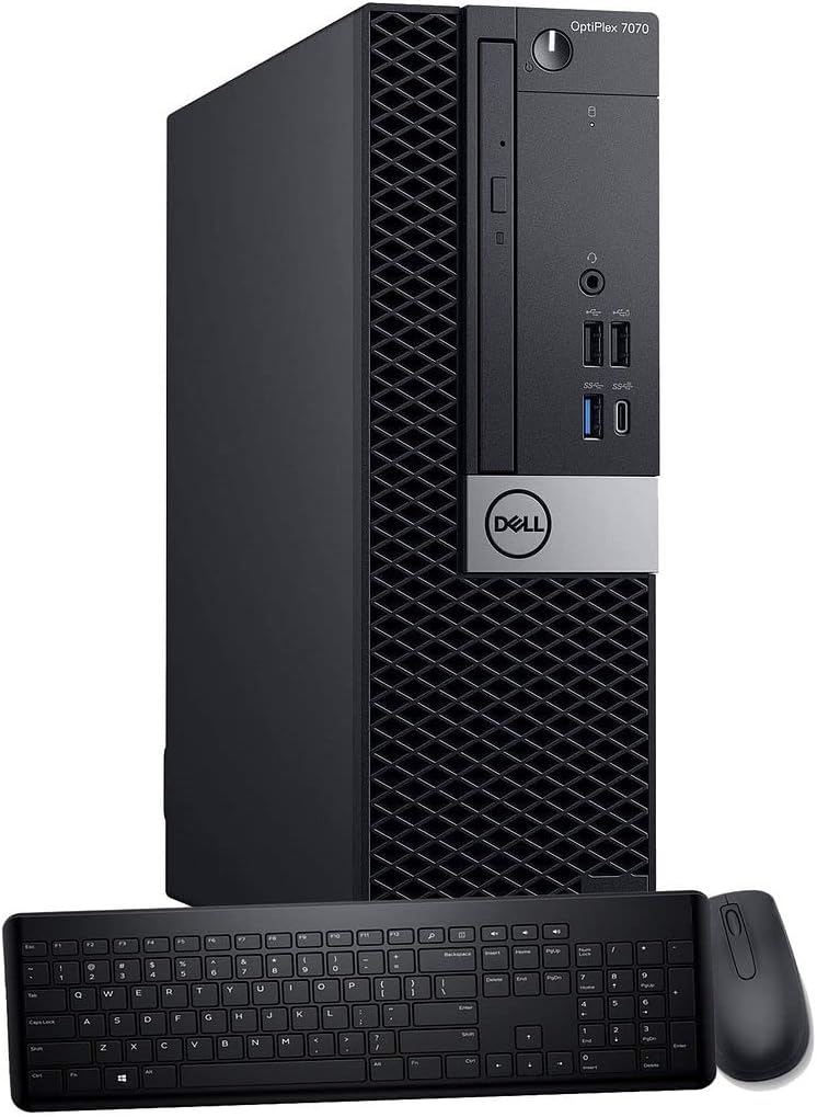 Ordinateur de bureau Dell OptiPlex 7070 SFF, processeur Intel Core i7-9700 à 8 cœurs (3,0 GHz allant jusqu'à 4,70 GHz), 32 Go de RAM DDR4, SSD NVMe M.2 de 1 To (neuf), Wi-Fi 6E intégré AX210, Windows 11 Pro, clavier et souris à connectivité sans fil…