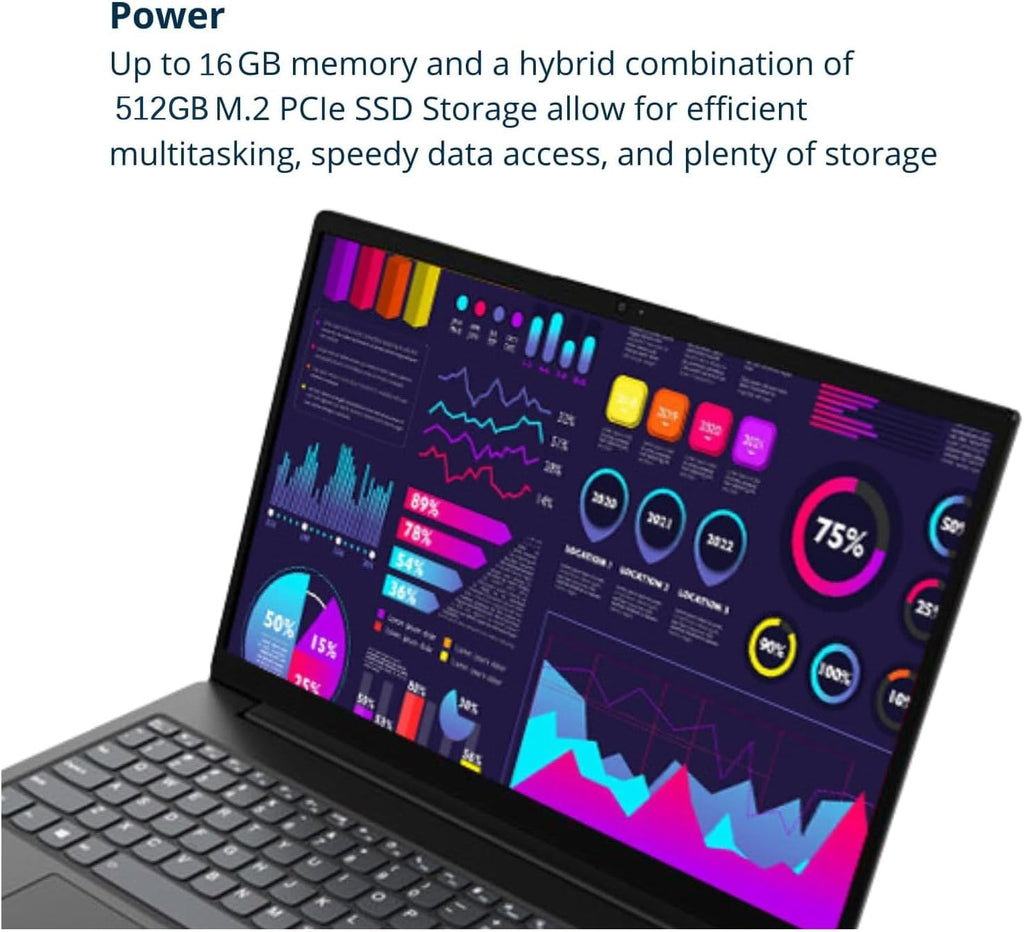 Ordinateur compact portable Lenovo V15, écran FHD 15,6 pouces, processeur AMD Ryzen 5 5500U hexacœur (plus performant que l'Intel i7-1065G7), 16 Go de RAM, SSD 512 Go, HDMI, RJ45, pavé numérique, Wi-Fi, Windows 11 Pro, noir