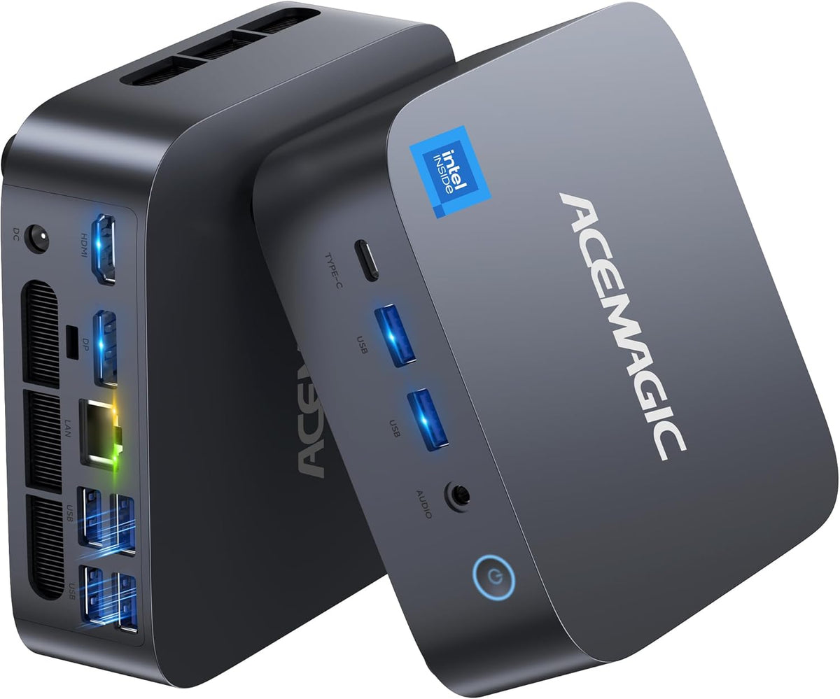 Mini PC de jeu ACEMAGIC Intel Core i9 13900HK, 32 Go de RAM, SSD de 1 To (14 cœurs/20 To), allant jusqu'à 5,4 GHz, USB 4.0/HDMI/DP/Wi-Fi 6E, LAN 2,5 GHz, Windows 11 Pro, compatible doté de les ordinateurs de bureau au format compacts et les…