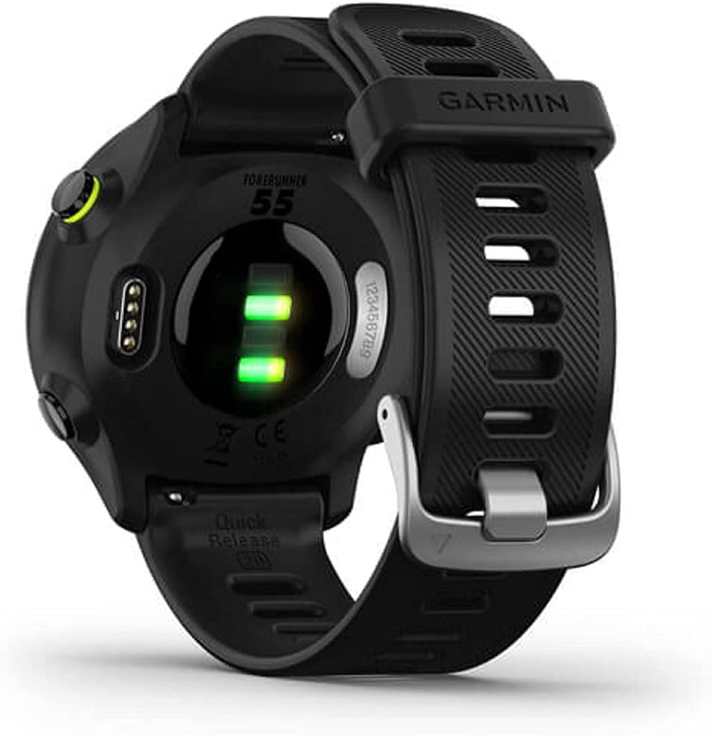 Montre de course GPS Garmin Forerunner 55 doté de suggestions d'entraînement quotidiennes, allant jusqu'à 2 semaines d'autonomie, noire (reconditionnée)