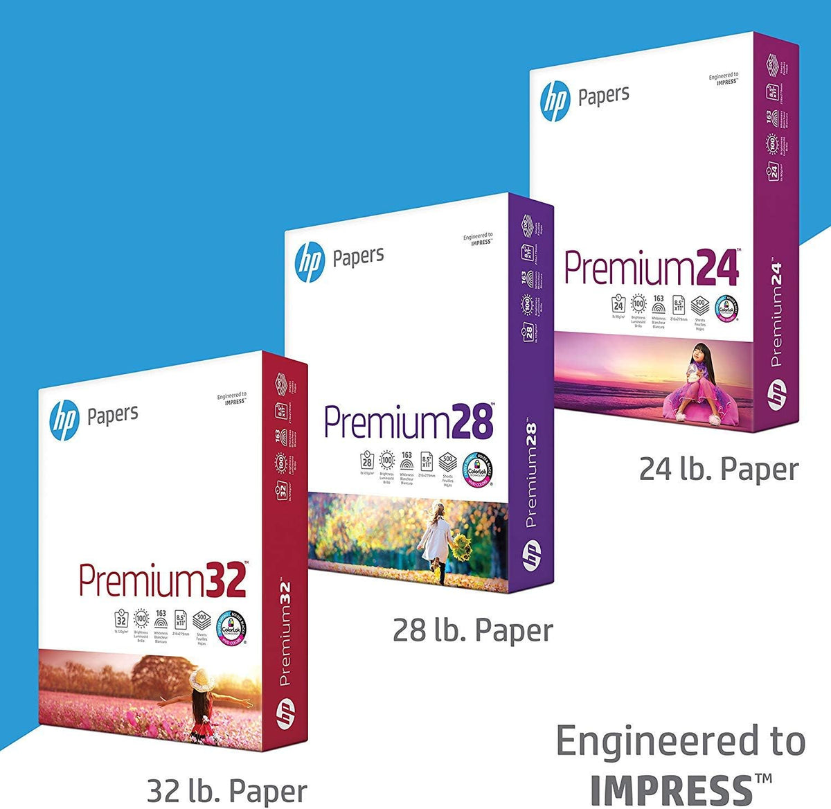 Papier pour imprimante HP | Format 8,5 x 11 pouces | qualité soignée 24 lb | Palette de 32 caisses - 160 000 feuilles | Blanc 100 | Fabriqué aux États-Unis - Certifié FSC | 112400P