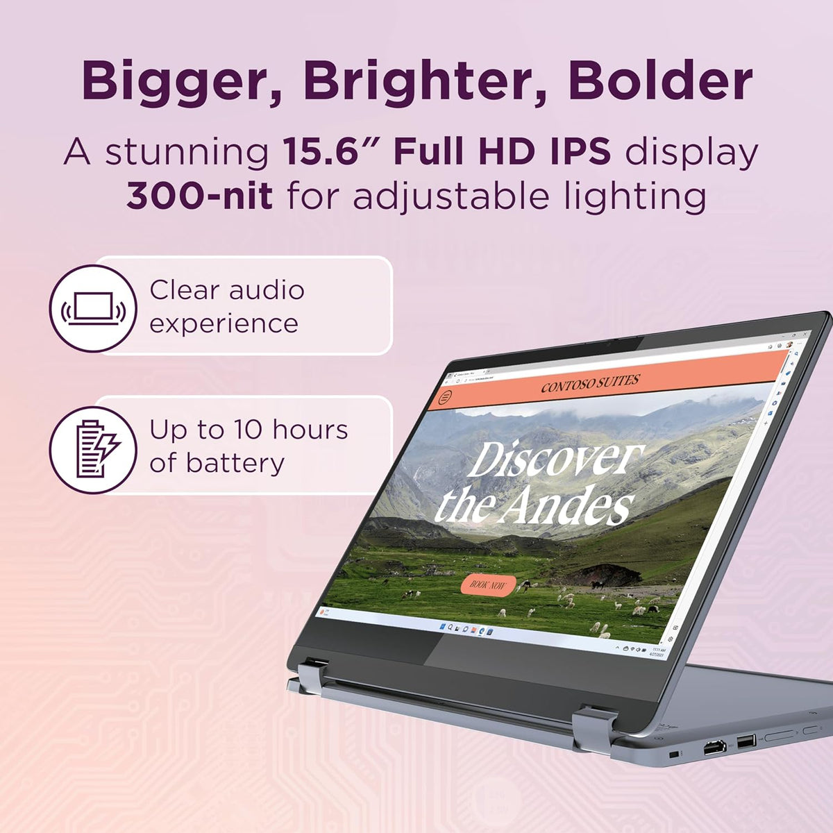 Ordinateur compact portable Chromebook Lenovo IdeaPad Flex 3i, carte graphique Intel® UHD, écran FHD 15,6 pouces, processeur Intel Pentium N6000, 8 Go de RAM, SSD 128 Go, écran tactile 1920 x 1080 px, Chrome OS, bleu abysse