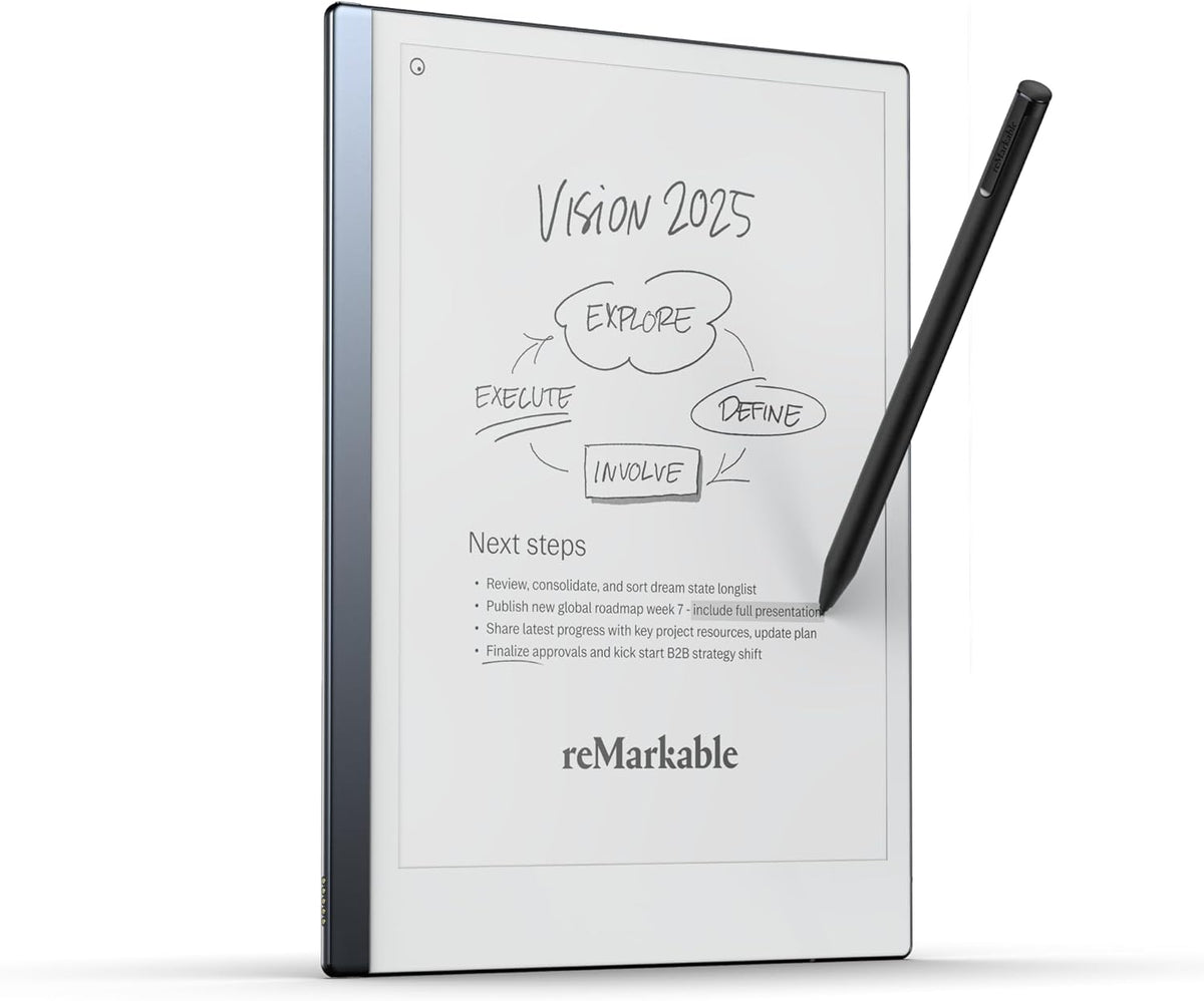 Pack de démarrage reMarkable – reMarkable 2 est la Tablette tactile graphique originale | Comprend une tablette graphique noire et blanche de 10,3 pouces, un marqueur et un stylet avec gomme intégrée