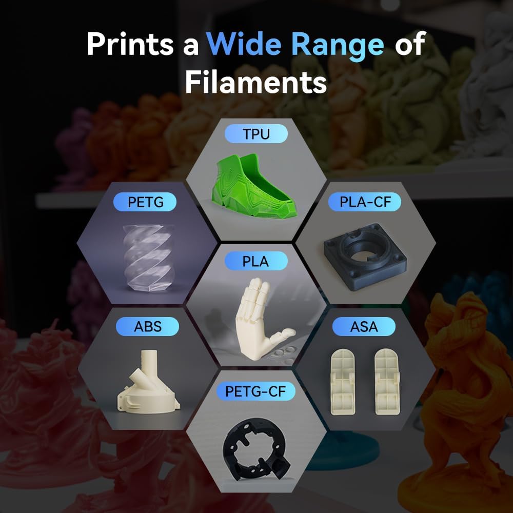 Imprimante 3D FLASHFORGE AD5M : Calibrage entièrement automatique, impression en un clic, vitesse maximale de 600 mm/s, structure CoreXY entièrement métallique pour une impression de précision, buse à changement réactif et facile d'entretien, volume…