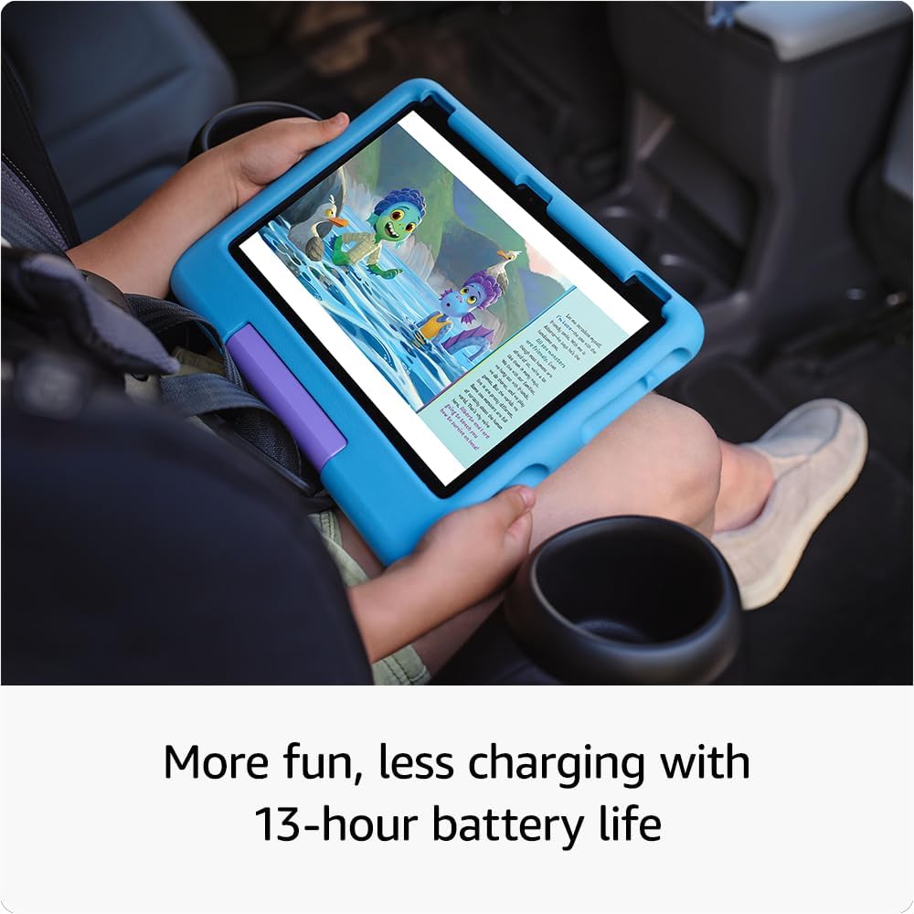 Tablette tactile Amazon Fire HD 10 pour enfants (dernier modèle) de 3 à 7 ans | Écran HD lumineux de 10,1 pouces avec contenu exclusif et sans publicité, contrôle parental performant, autonomie de 13 heures, 32 Go, bleu