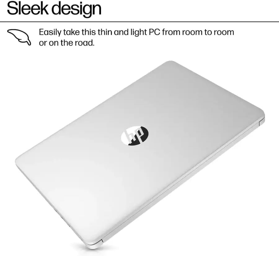 Ordinateur compact portable professionnel HP 14 LED, 16 Go de RAM, 640 Go de stockage (128 Go UFS + carte SD de 512 Go), processeur Intel Quad-Core N150, Windows 11 S et abonnement d'un an à Microsoft Office 365 inclus, écouteurs PLUSERA argentés