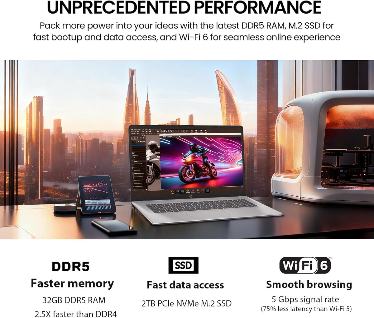 Ordinateur compact portable HP 2026 17 pouces à écran tactile HD+ IPS, PC professionnel avec intelligence artificielle, processeur Intel Core Ultra 7 de 15e génération (12 cœurs), 32 Go de RAM DDR5, SSD de 2 To, Windows 11 Pro, clavier rétroéclairé