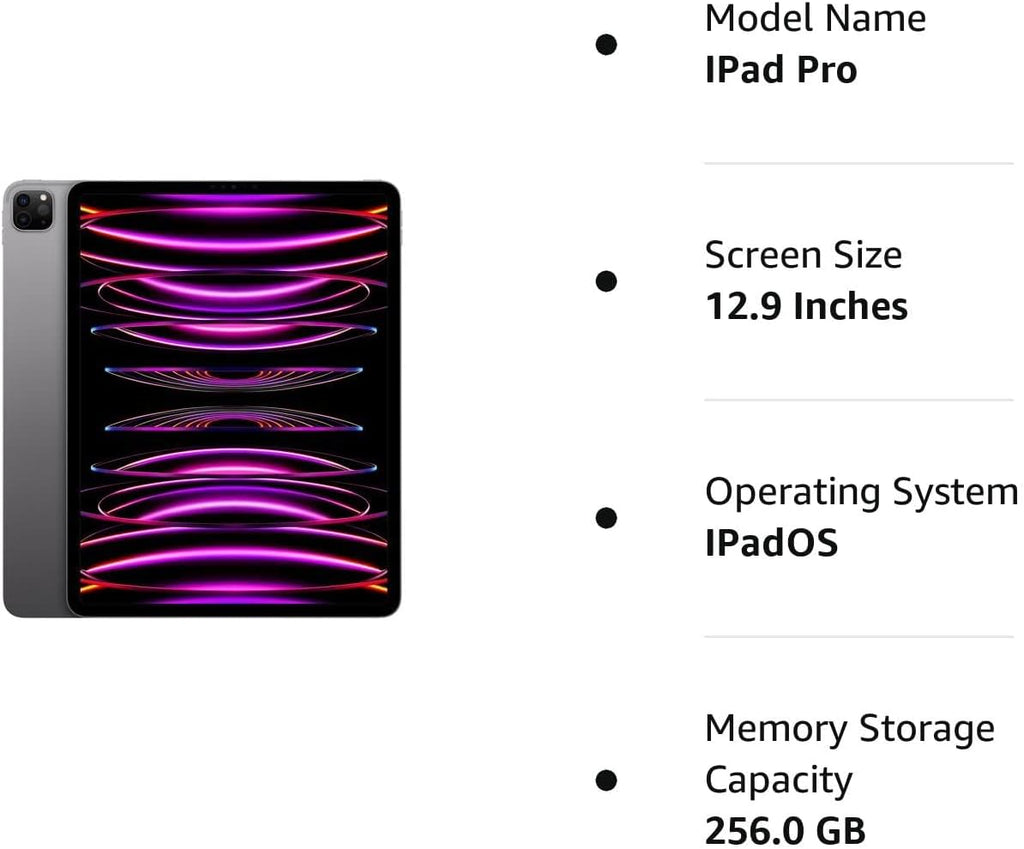 iPad Pro 2022 d'Apple (12,9 pouces Wi-Fi 256 Go) - Gris sidéral (Reconditionné) pratique
