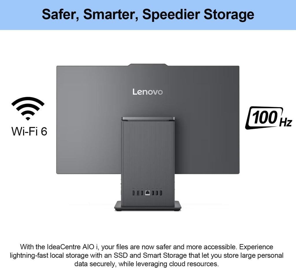 Lenovo IdeaCentre I tout-en-un (2024) : écran tactile intuitif FHD 27 pouces, 100 Hz, processeur Intel Core i5-13420H, 32 Go de RAM DDR5, SSD de 1 To, station de charge à connectivité sans fil, clavier et souris à connectivité sans fil, Wi-Fi 6…