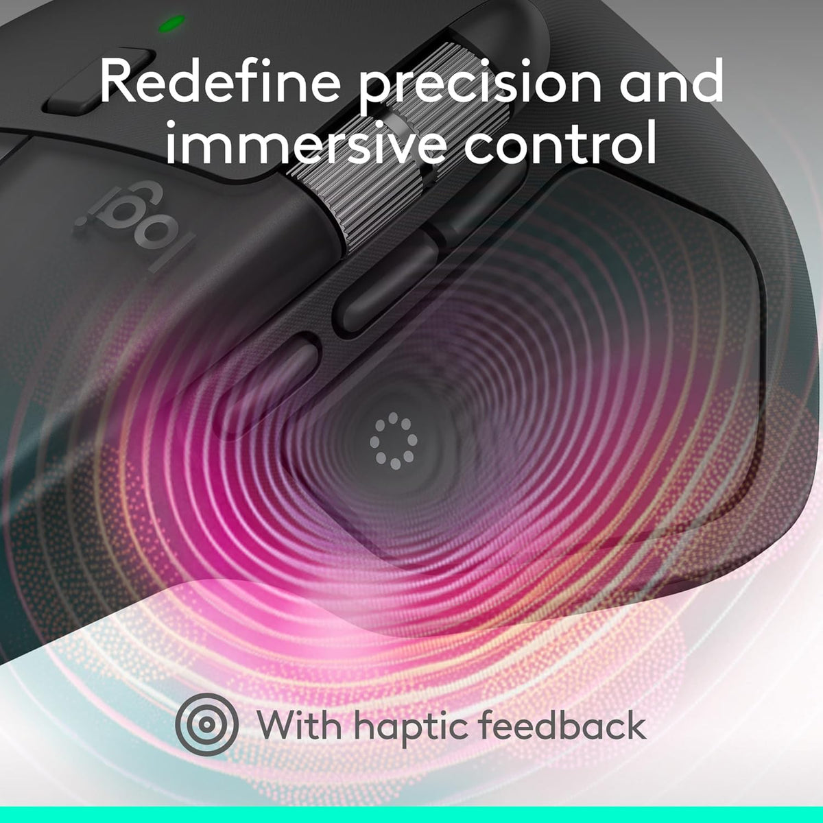 Logitech MX Master 4, souris à connectivité sans fil ergonomique doté de retour haptique performant, défilement ultra-réactif, chargement USB-C, Bluetooth, Windows, macOS - Graphite