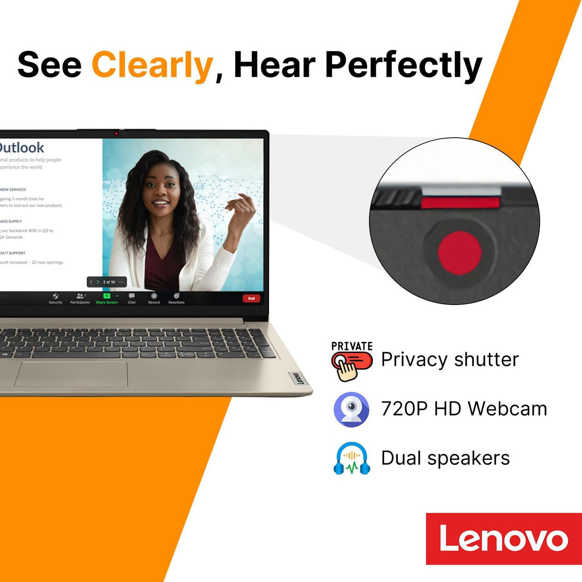Ordinateur compact portable professionnel Lenovo IdeaPad 15,6 pouces • Microsoft Office 365 • 1,1 To de stockage • DDR4 • Processeur Intel double cœur • 1 To de stockage cloud et 128 Go de SSD • Wi-Fi 6 • Intelligence artificielle Copilot • HDMI •