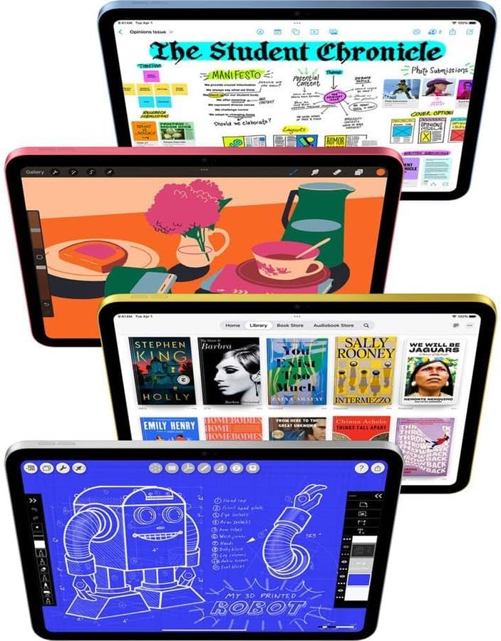 Apple iPad 2025 dotée de puce A16 (11 pouces Wi-Fi + Cellular 128 Go) - Bleu (Reconditionné)