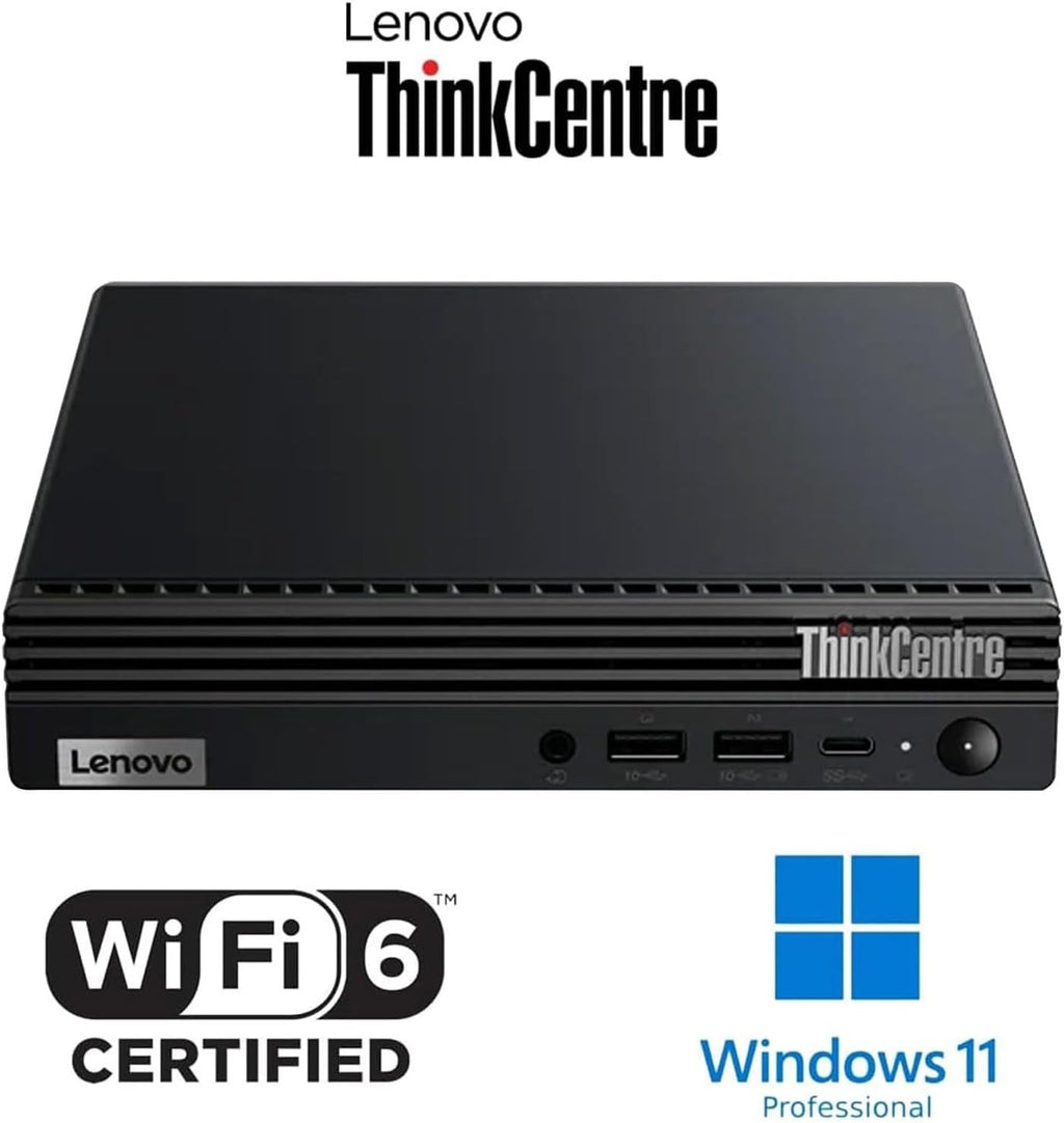Ordinateur de bureau professionnel ultra-au format compact Lenovo ThinkCentre M70q Gen 4 MFF 1L, 32 Go de RAM DDR5, SSD PCIe de 1 To, processeur Intel Core i5-13400T à 10 cœurs (supérieur au i7-12700T), Wi-Fi 6, HDMI, DisplayPort, Windows 11 Pro…
