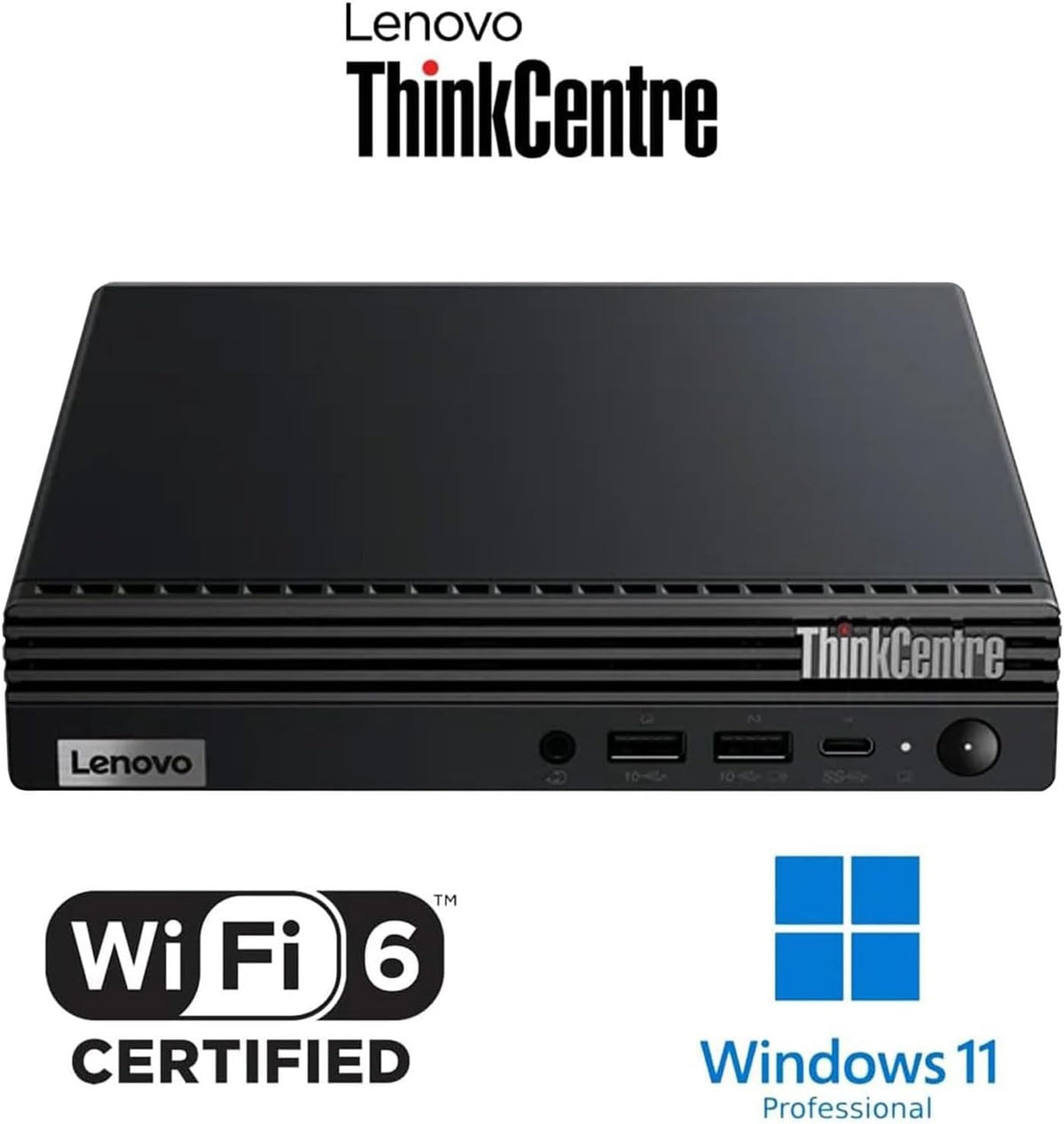 Ordinateur de bureau professionnel ultra-au format compact Lenovo ThinkCentre M70q Gen 4 MFF 1L, 32 Go de RAM DDR5, SSD PCIe de 1 To, processeur Intel Core i5-13400T à 10 cœurs (supérieur au i7-12700T), Wi-Fi 6, HDMI, DisplayPort, Windows 11 Pro…