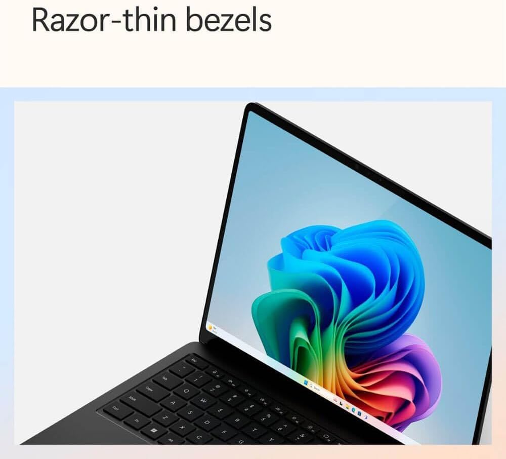 Ordinateur compact portable Microsoft Surface (2024) Windows 11 Copilot+ PC Écran tactile 13,8 pouces Snapdragon X Elite (12 cœurs) 16 Go de RAM 1 To de stockage SSD Noir