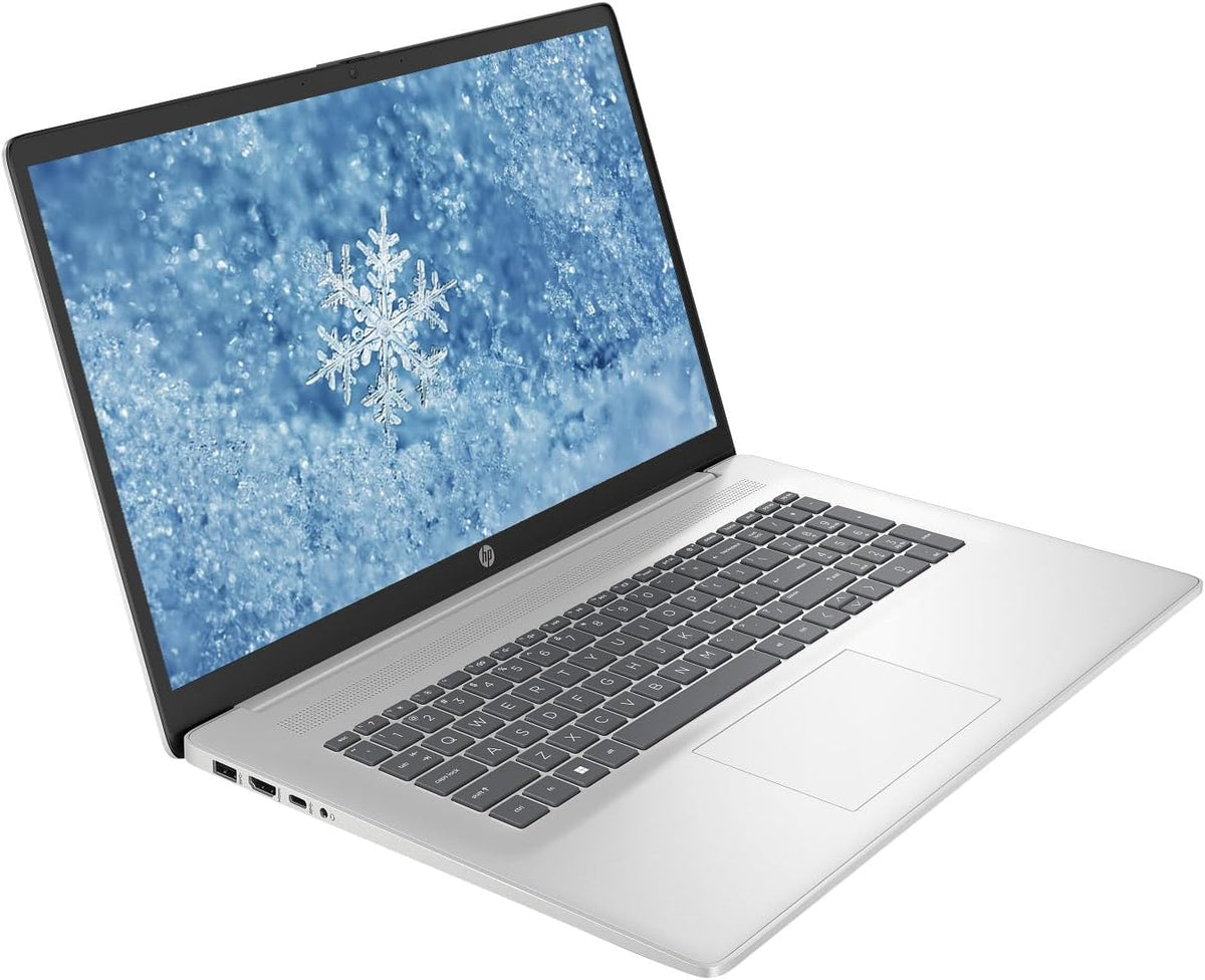 Ordinateur compact portable HP 17,3" HD+ Professionnel et Étudiant, 16 Go de RAM, SSD de 1 To, Processeur Intel Core i3 à 8 cœurs, Windows 11 Pro, Clavier numérique, Wi-Fi 6, Écouteurs PLUSERA et hub 8 en 1, Argent naturel