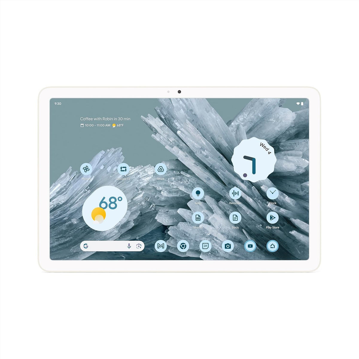 Tablette tactile Google Pixel - Tablette Android avec écran 11 pouces et autonomie exceptionnelle - Porcelaine - 8 Go de RAM - 128 Go