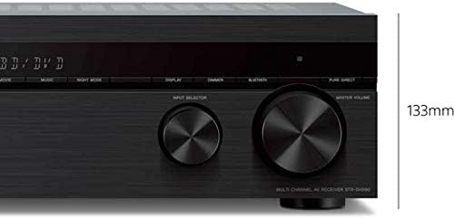 Récepteur home cinéma Sony STRDH590 5.2 canaux doté de son surround : récepteur AV 4K HDR et Bluetooth, noir