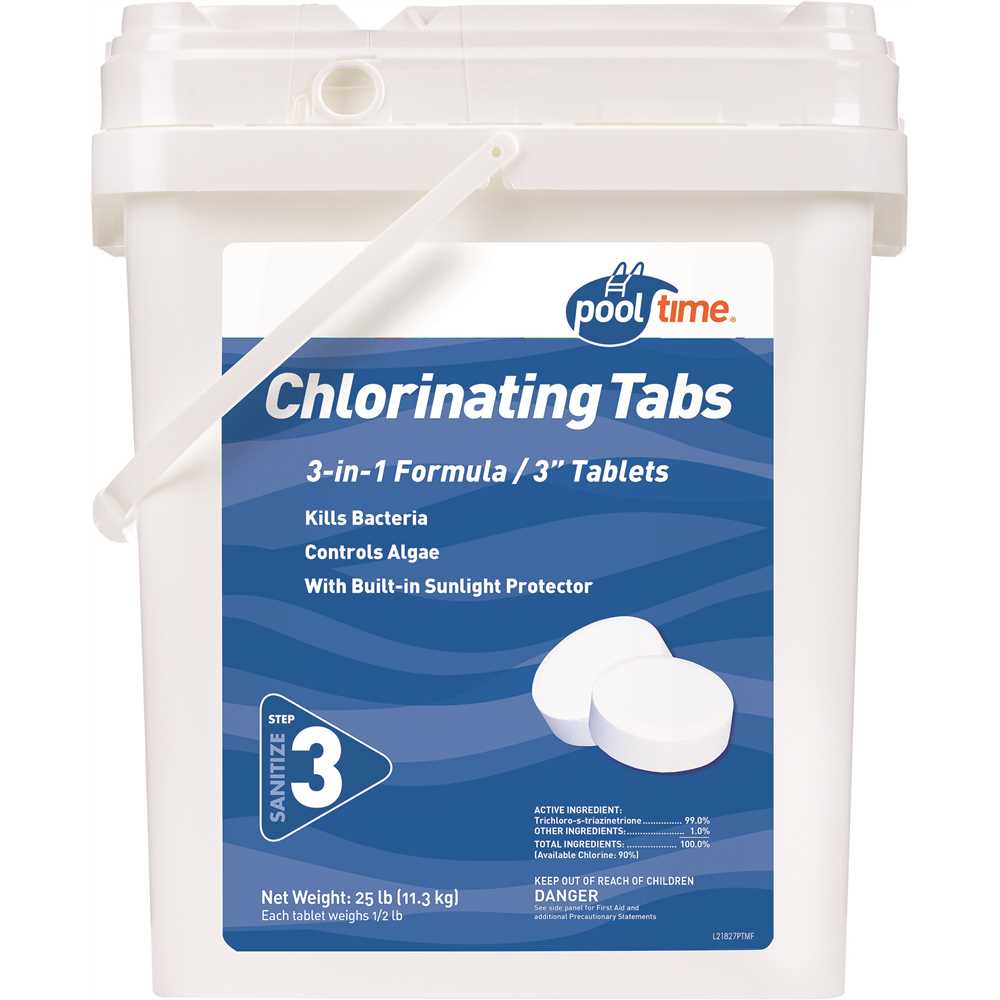 Comprimés de chlore Pool Time 21827PTM 35 lb pratique