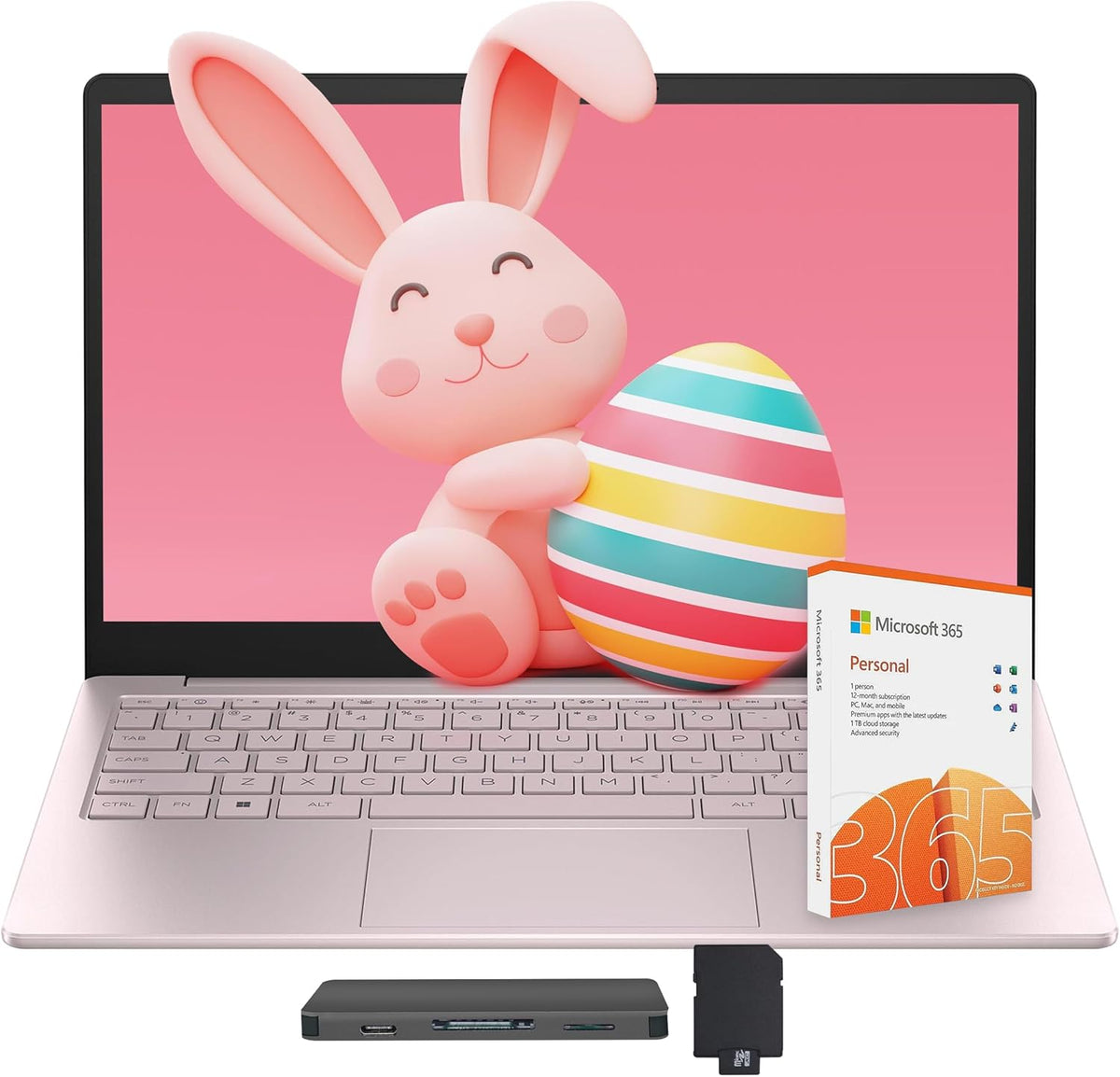 Ordinateur compact portable HP Stream 14 avec AI Copilot, modèle phare pour étudiants et professionnels, processeur Intel quadricœur de 13e génération, 4 Go de RAM, 1,12 To de stockage (128 Go UFS + station d'accueil de 1 To), Office 365, Windows 11