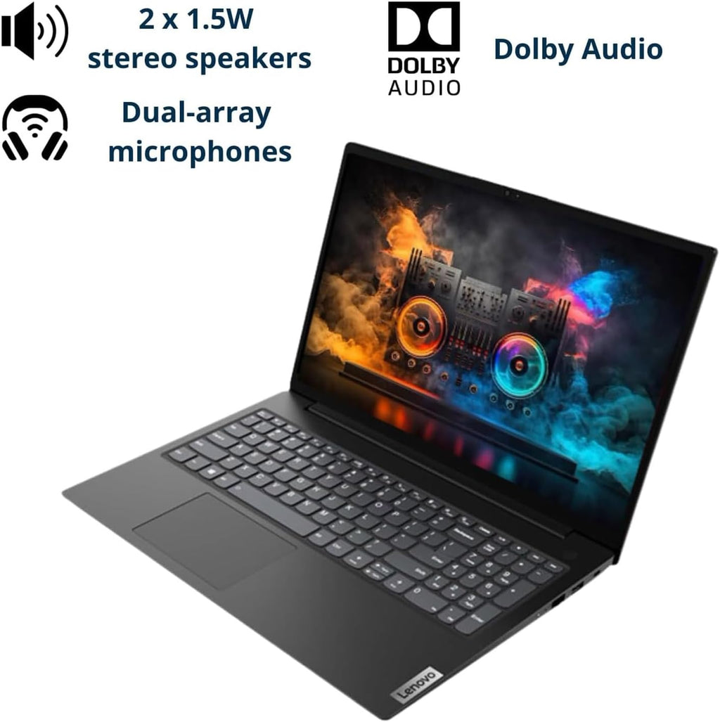 Ordinateur compact portable Lenovo V15, écran FHD 15,6 pouces, processeur AMD Ryzen 5 5500U hexacœur (plus performant que l'Intel i7-1065G7), 16 Go de RAM, SSD 512 Go, HDMI, RJ45, pavé numérique, Wi-Fi, Windows 11 Pro, noir