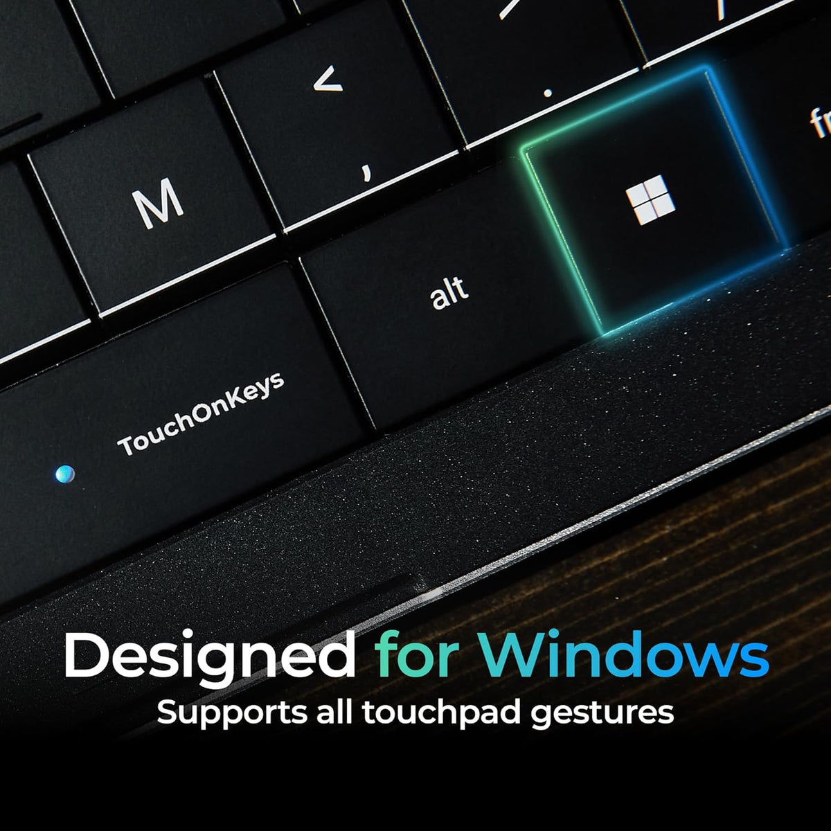 CLVX 1 Windows | Clavier IA tactile et gestuel | Bluetooth et USB-C | Touches ciseaux silencieuses à profil bas | Rétroéclairage RGB interactif | Châssis en aluminium | Compatible Windows/Linux/Android – Modèle pratique