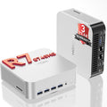 Mini PC GEEKOM Ultimate Performance Edition A8 Max doté de processeur AMD Ryzen 7 8745HS (plus performant que le 7735HS), 16 Go de RAM DDR5, SSD de 1 To (extensible, non LPDDR), double LAN, carte graphique Radeon 780M, Windows 11 Pro, USB 4.0 et 8K.